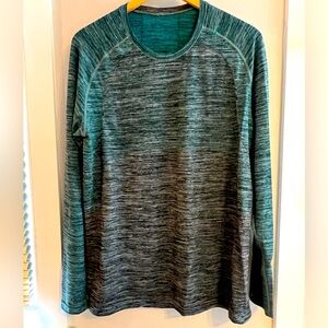 Lululemon Metal Vent Tech Long Sleeve Shirt Ombre Teal and Gray XL